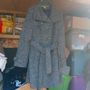 XL/XG Kenneth Cole Reaction houndstooth wool peacoat